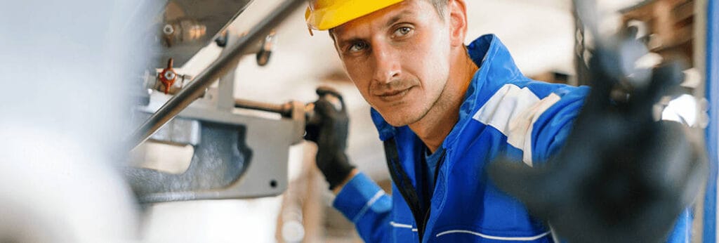 Worker Smiling in Hard Hat