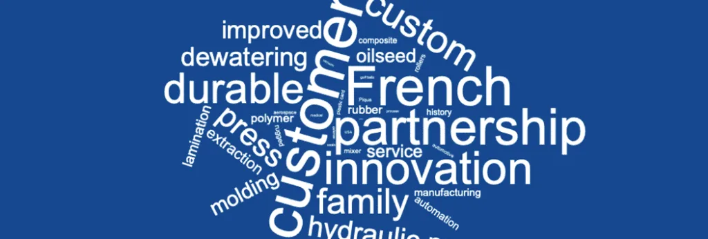 French Oil Wordcloud for Custom Hydraulic Press Solutions