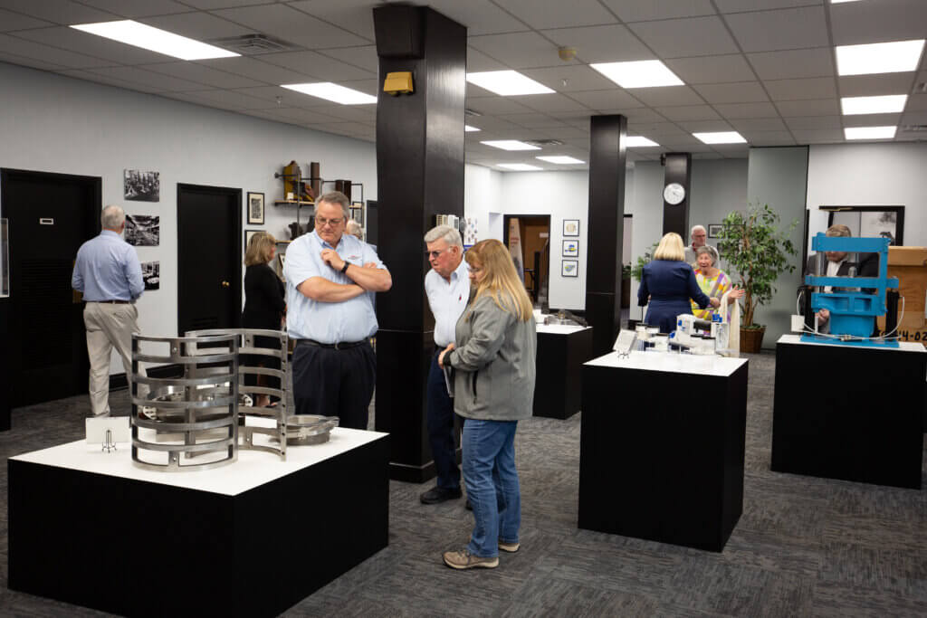 People looking in the French Oil History Museum