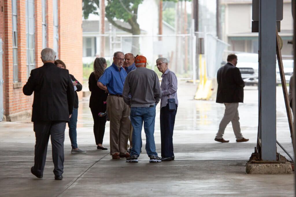 Guests at French Oil Open House.