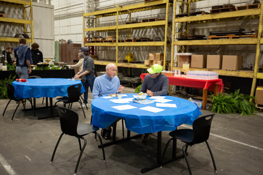 Guests at French Oil Open House.
