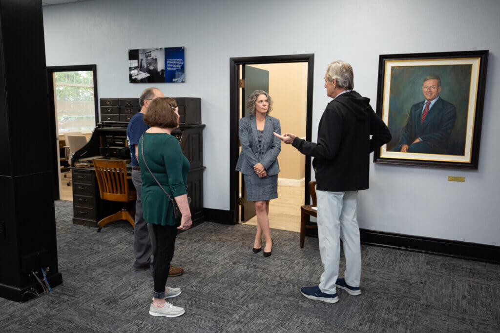 Guests at French Oil Open House.