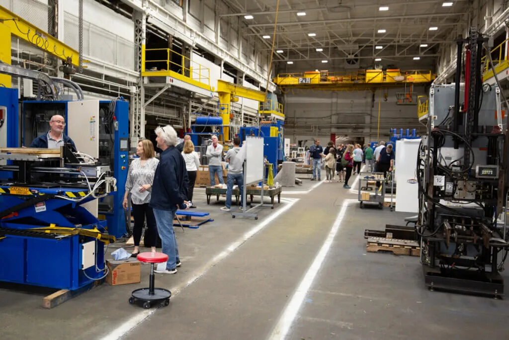 Guests at French Oil Open House.