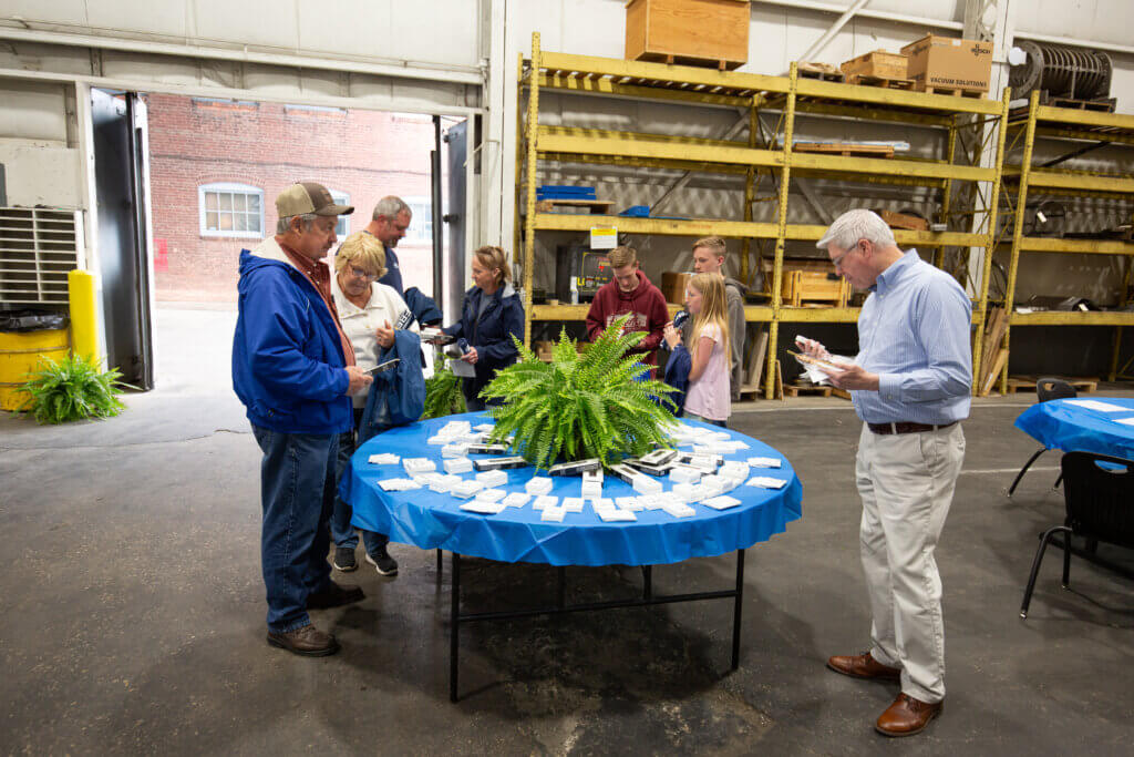 Guests at French Oil Open House.