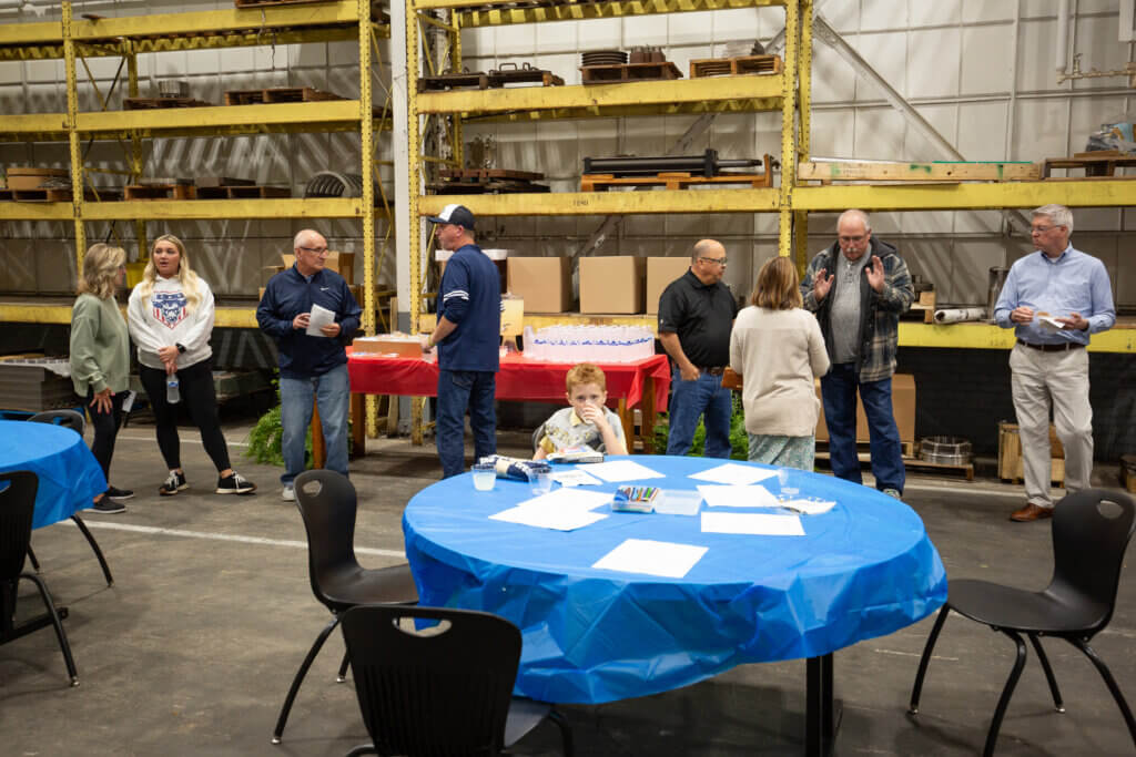Guests at French Oil Open House.