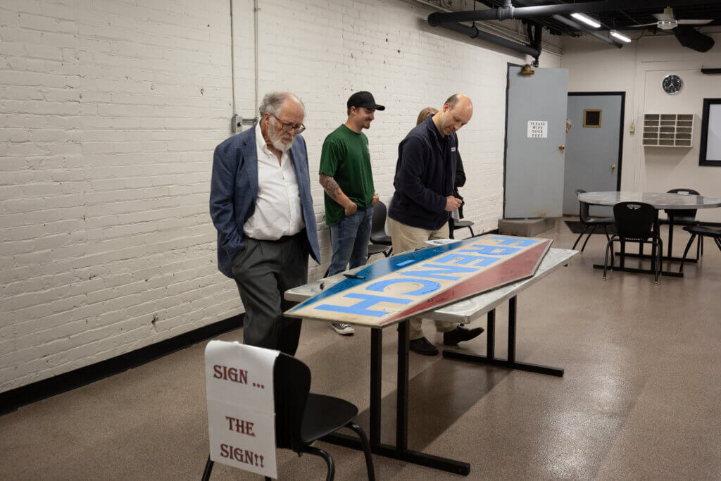 Guests at French Oil Open House.