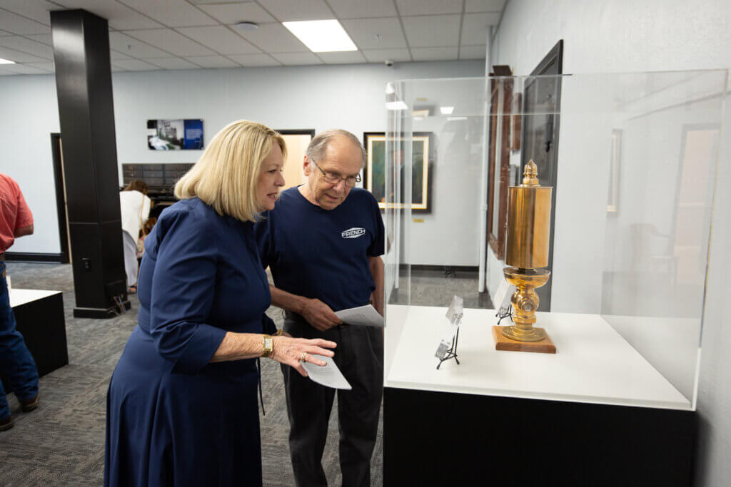 Guests at French Oil Open House.