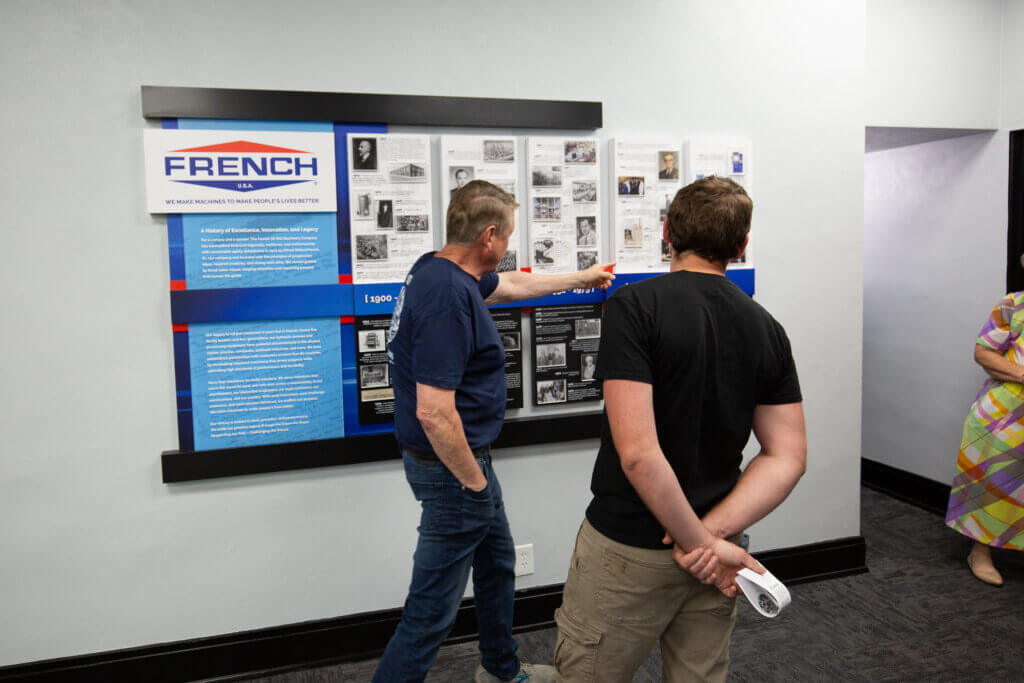 Guests at French Oil Open House.