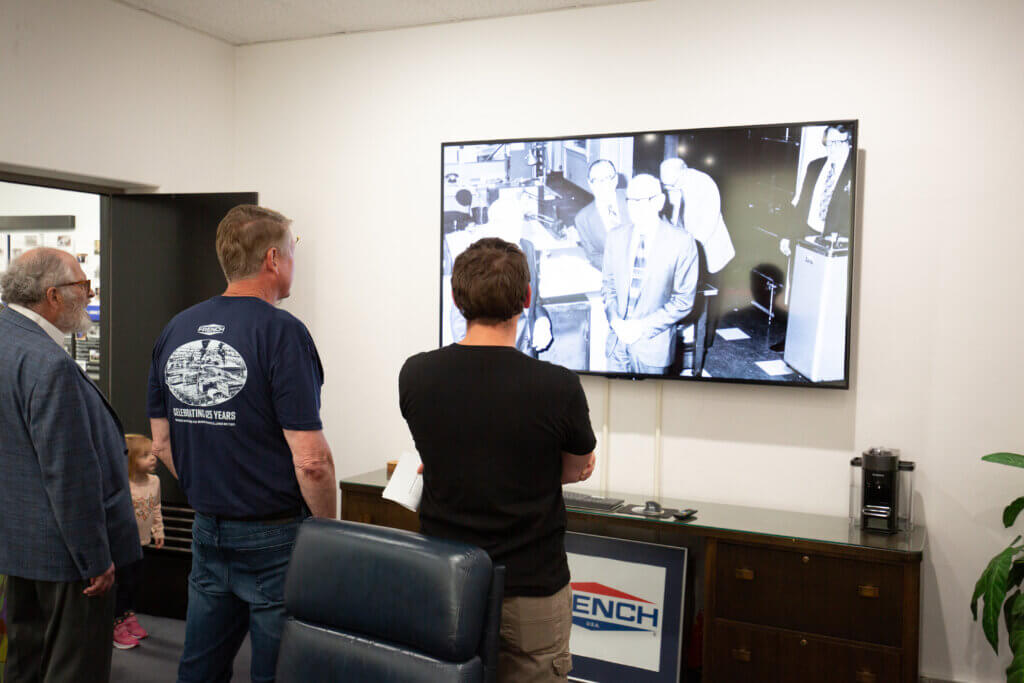 Guests at French Oil Open House.