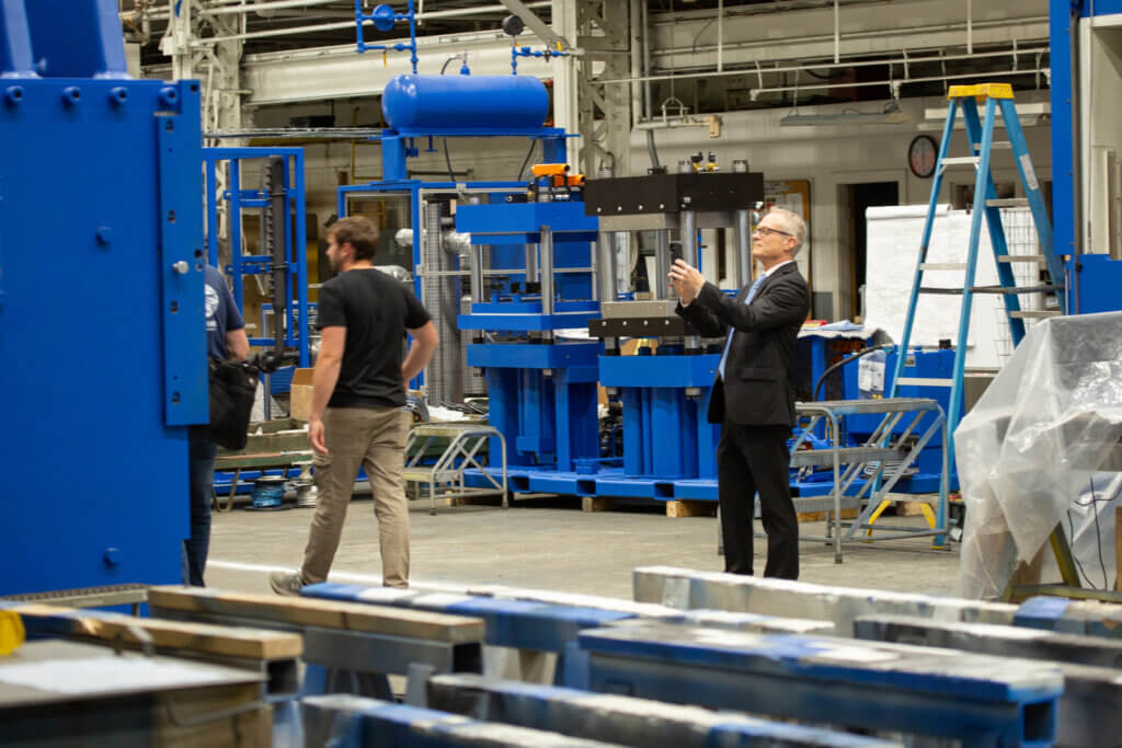 Guests at French Oil Open House.