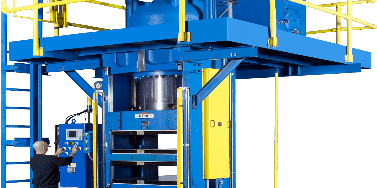 French Service and support for custom hydraulic presses and machinery